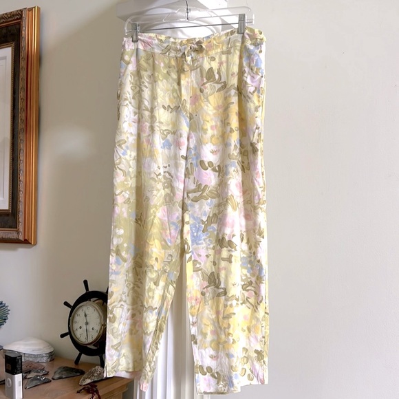 Rare Jams World Copyright Fabric W727-FPAI Flower Paint Beach Pants Lounge Pants - Picture 7 of 14